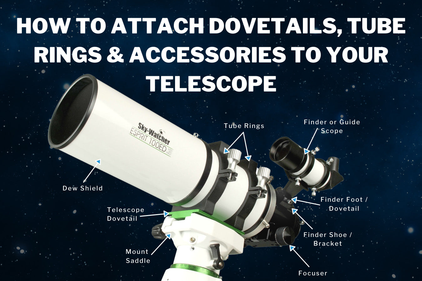 How to Attach Telescope Dovetails, Tube Rings, & More