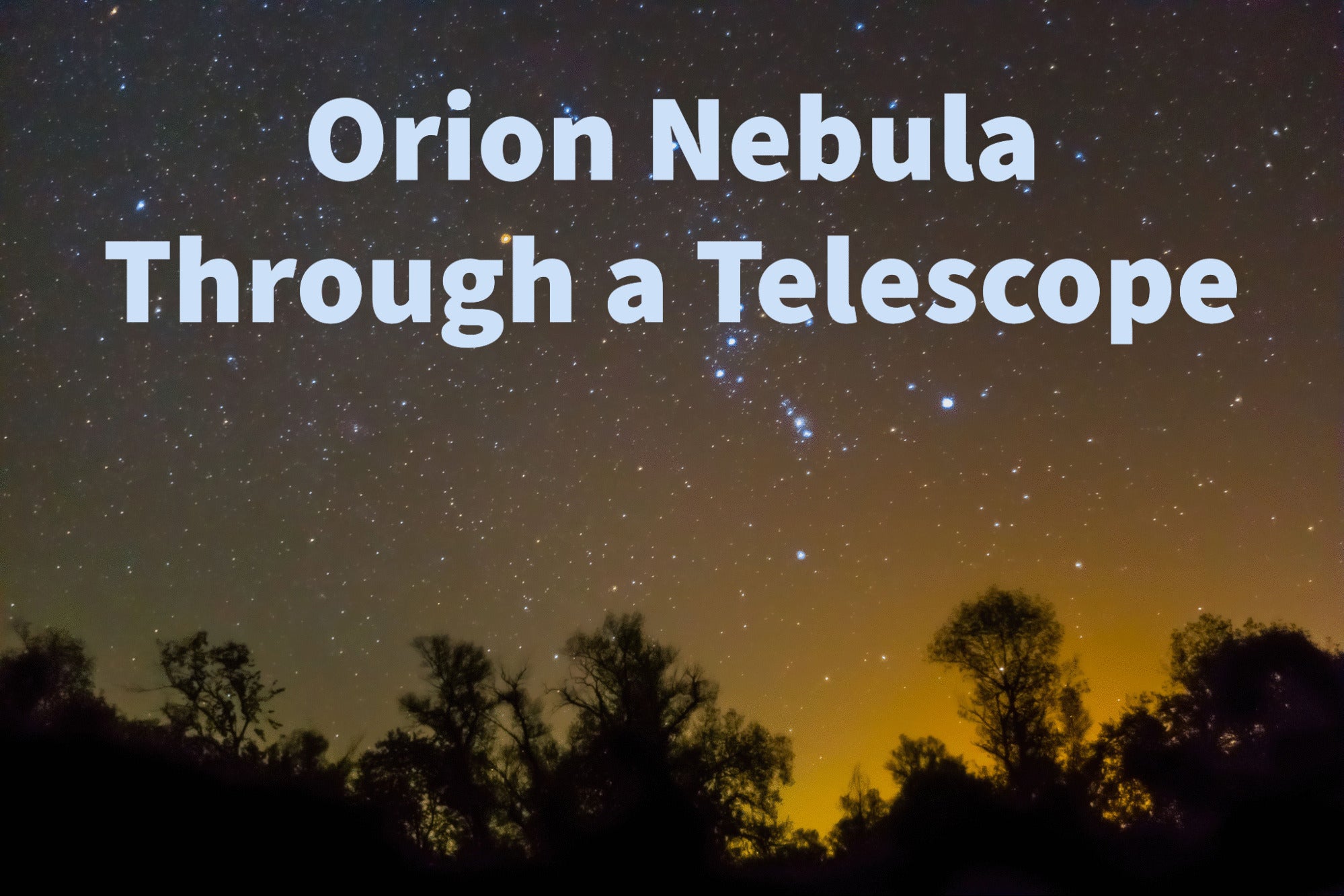 Orion Nebula Through a Telescope