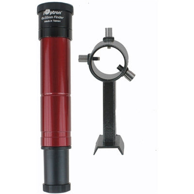 iOptron 6x30 mm Finderscope with Bracket (Red)