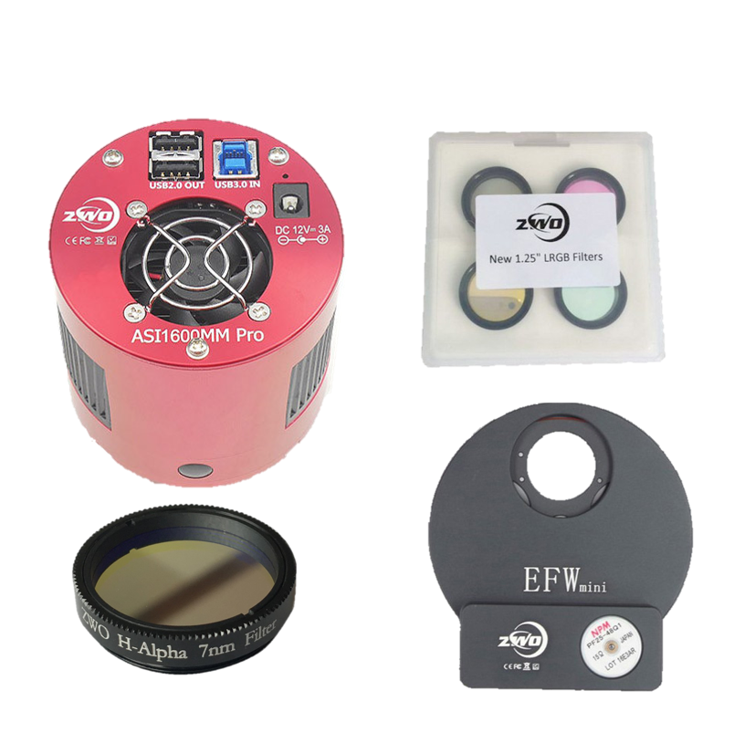 ZWO ASI 1600 Pro Mini Monochrome Cooled CMOS Camera Kit 3.0 