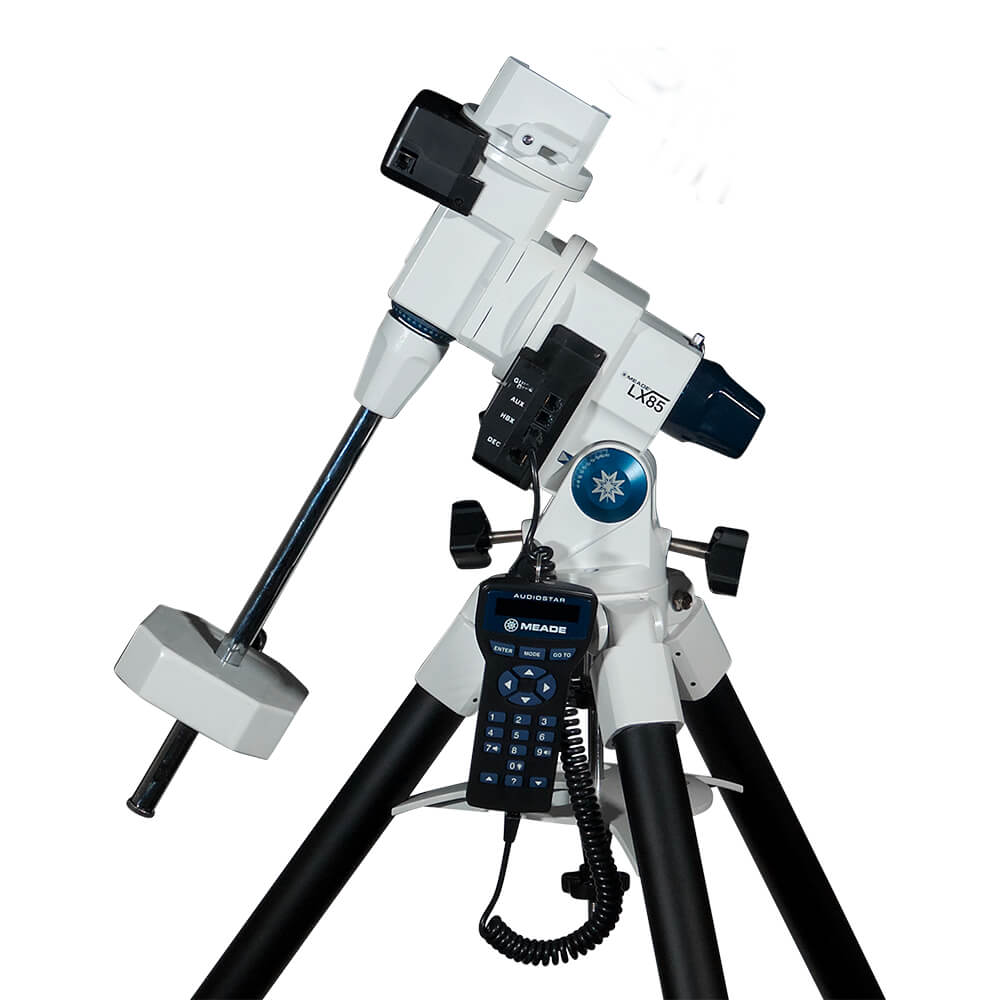 Meade LX85 GoTo German Equatorial Mount - left profile view