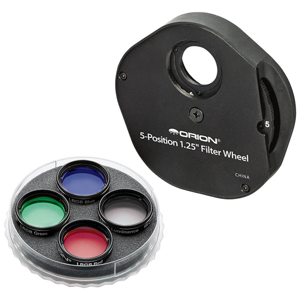 Orion Multiple 5-Filter Wheel and LRGB Filter Set | OPT Telescopes