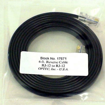 Optec RJ-12 Reverse Cable - 6' | OPT Telescopes